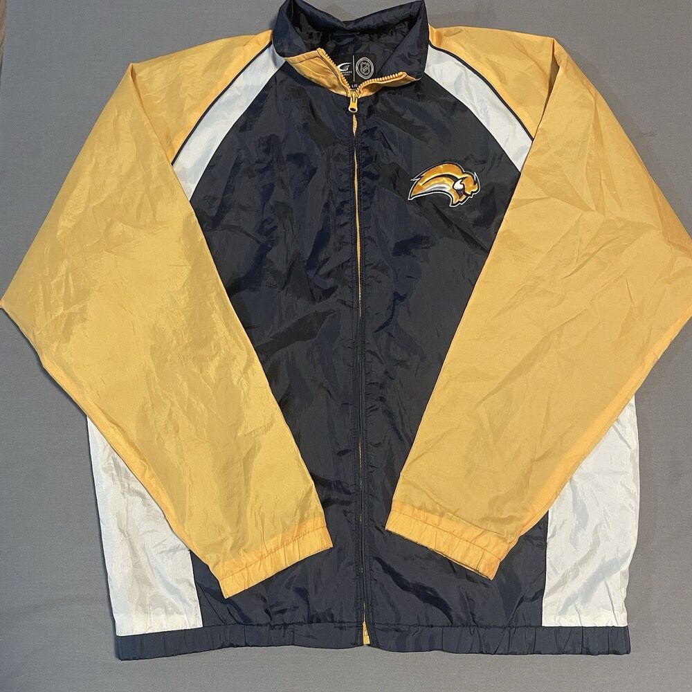 Vintage 90's G-III Men’s Buffalo Sabres NHL Full Zip Windbreaker Size Large L